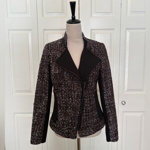 🛍️Dennis Basso Tweed Moto Jacket. Size 2.